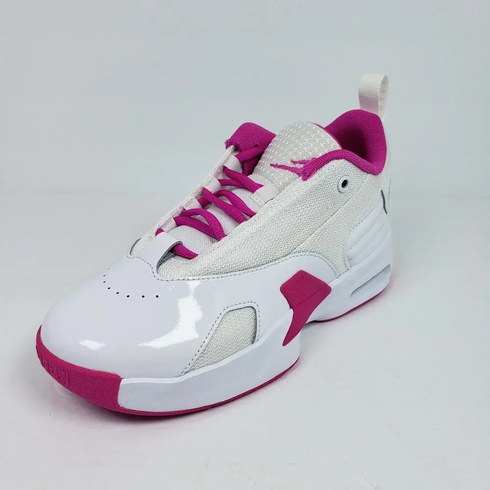 Nike Air Jordan Max Aura 6 Youth Girls Sz 5Y Womens Sz 6.5 White Fire Pink Shoes